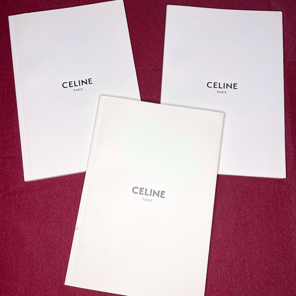 CELINE PARIS white notebooks unlined